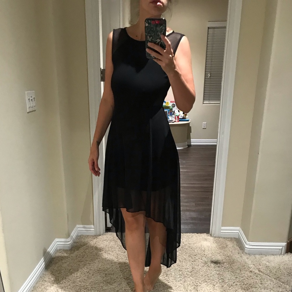 Xhilaration black high low dress